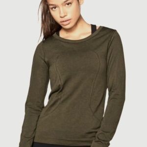 Lululemon Swiftly Relaxed-Fit Long Sleeve Shirt- Olive (Size 4)